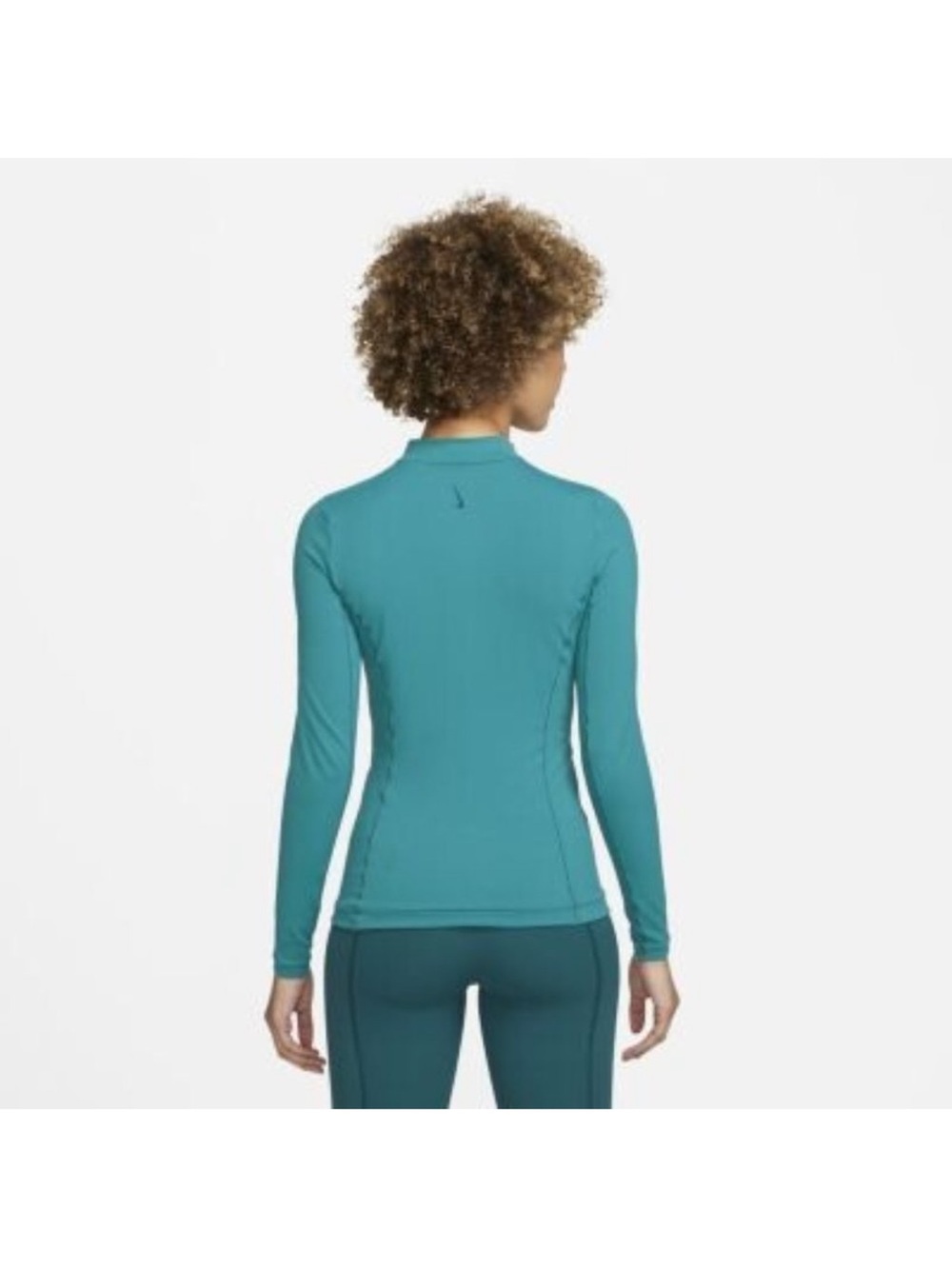 Nike Yoga Dri-Fit Full Zip Tight Fit Track Jacket in Teal - Picture 9 of 9
